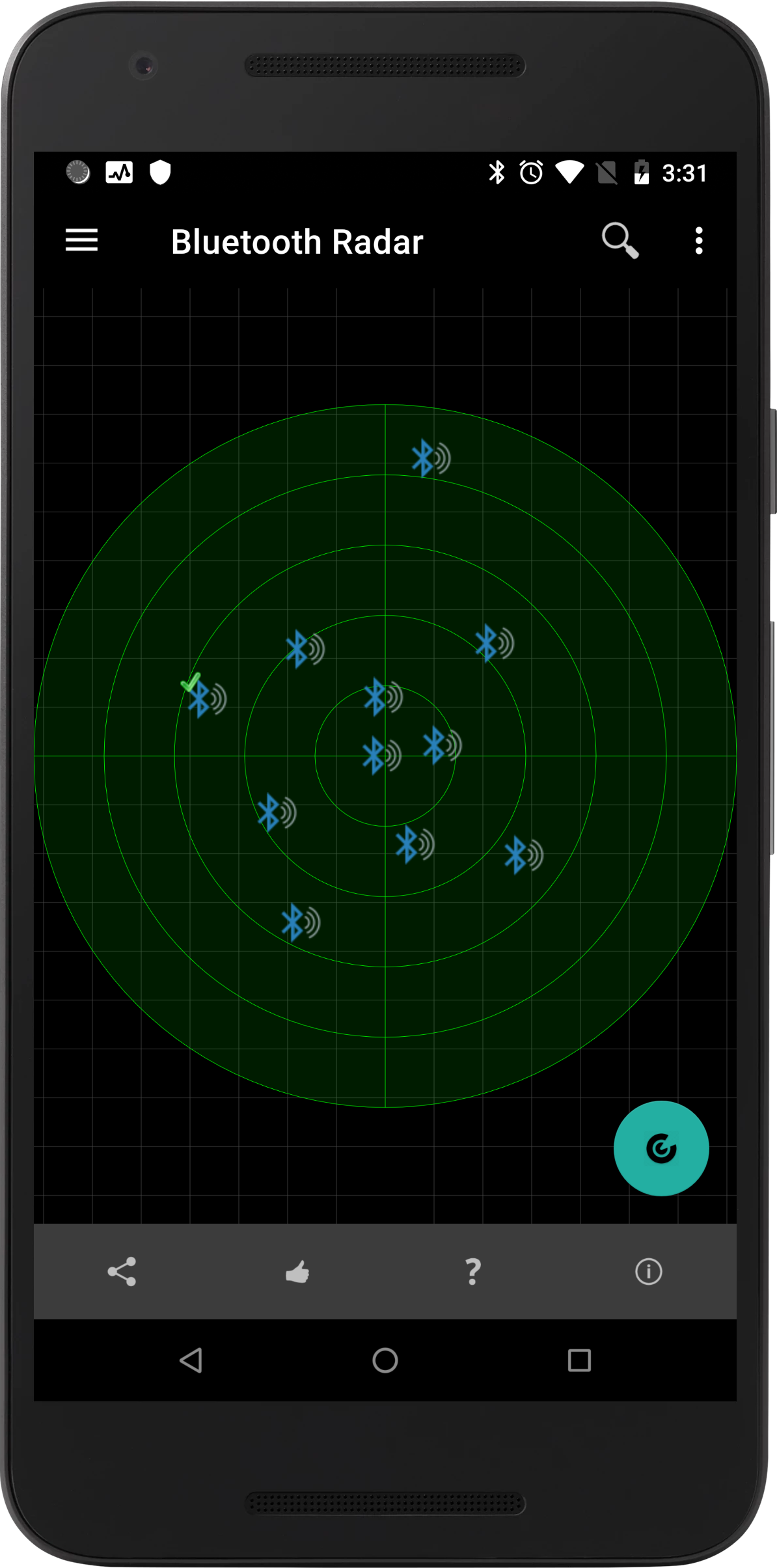 Bluetooth radar showing all hidden bluetooth devices around you
